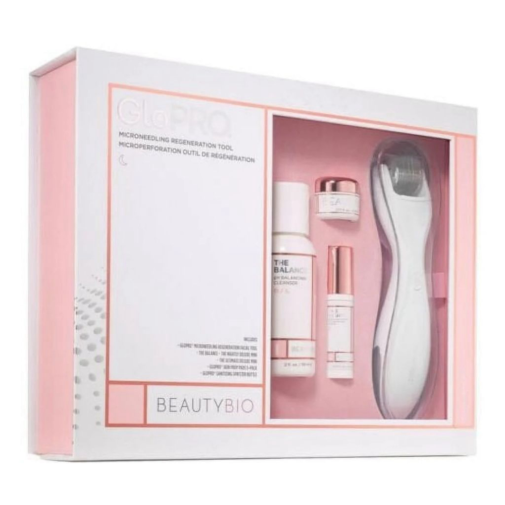 BeautyBio GloPRO Microneedling Regeneration Tool Set - White